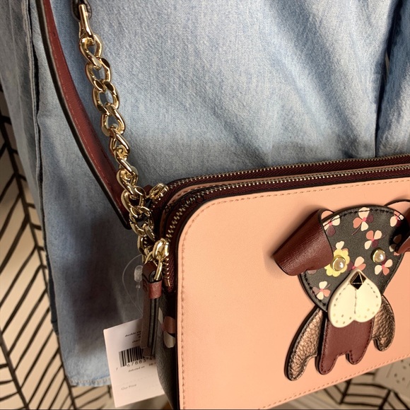 Kate spade floral pup double zip phone crossbody - Picture 6 of 11
